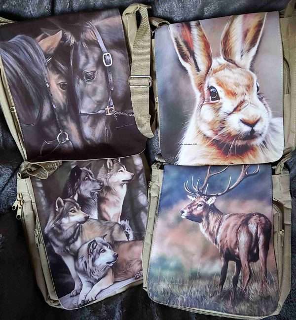 Art shoulder bag,Wildlife messenger bag, shoulder bag