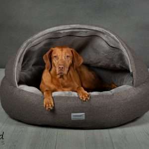 Collared Creatures Grey Deluxe Comfort Cocoon Dog Cave Bed