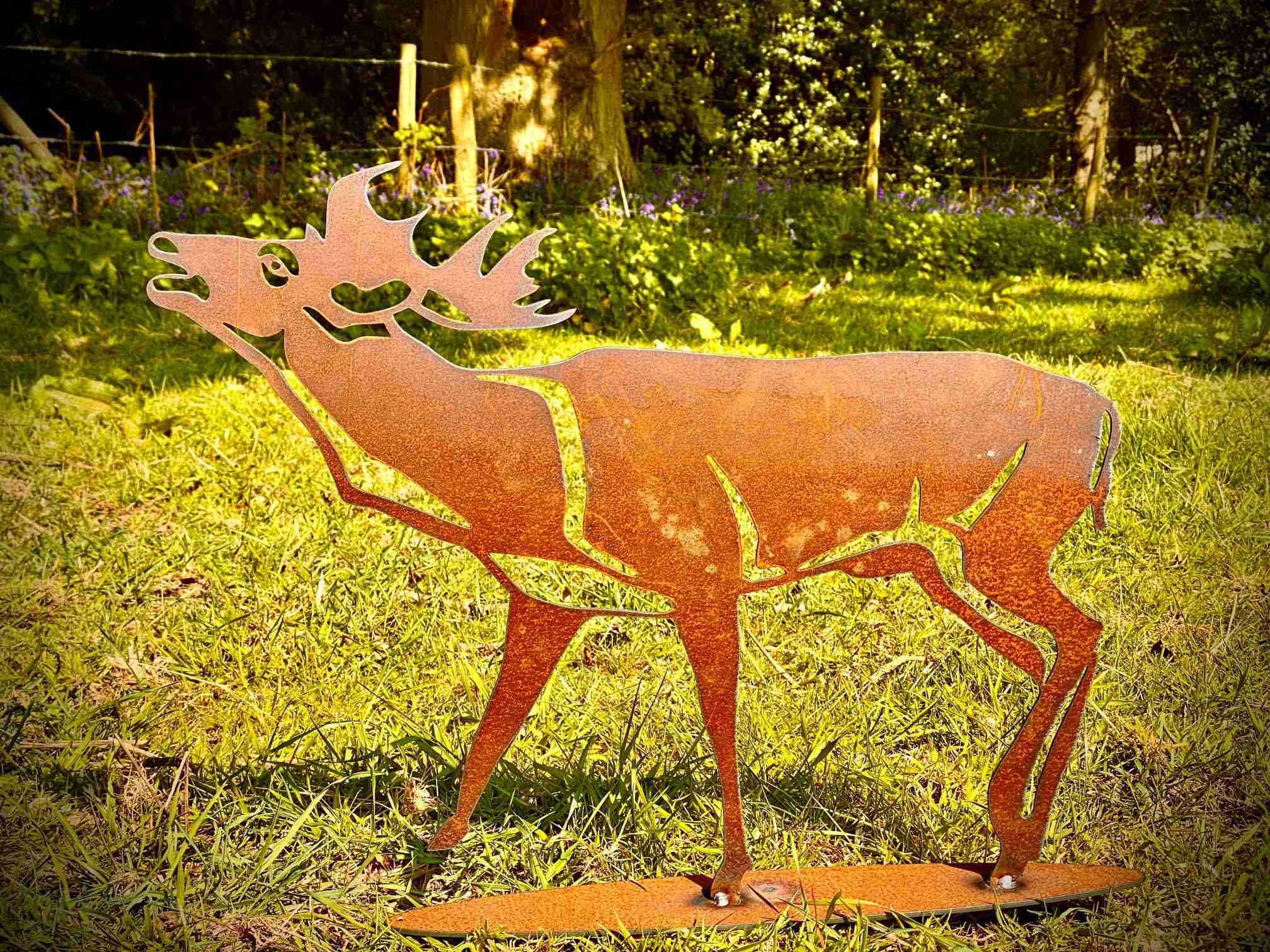metal deer yard art