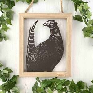 Proud Pheasant Framed Papercut Art
