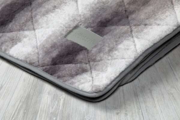 Collared Creatures Luxury Grey Faux Fur Dog Blanket-Throw - Image 5