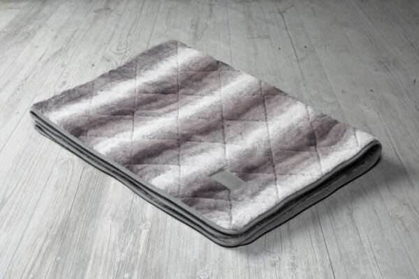 Collared Creatures Luxury Grey Faux Fur Dog Blanket-Throw - Image 4