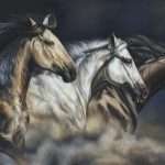 Horses/Stallions original oil on canvas,"Freedom"