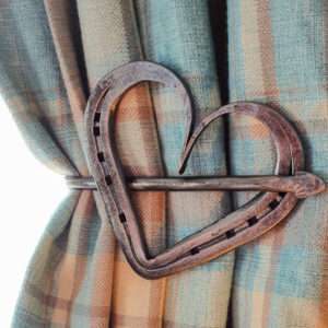Horseshoe Heart Curtain Holdbacks