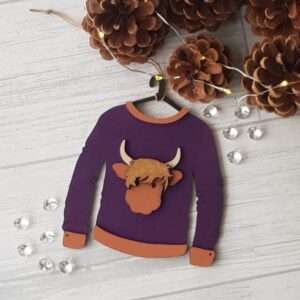 highland cow jumper 1