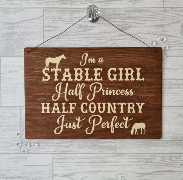 Stable Country Girl Plaque