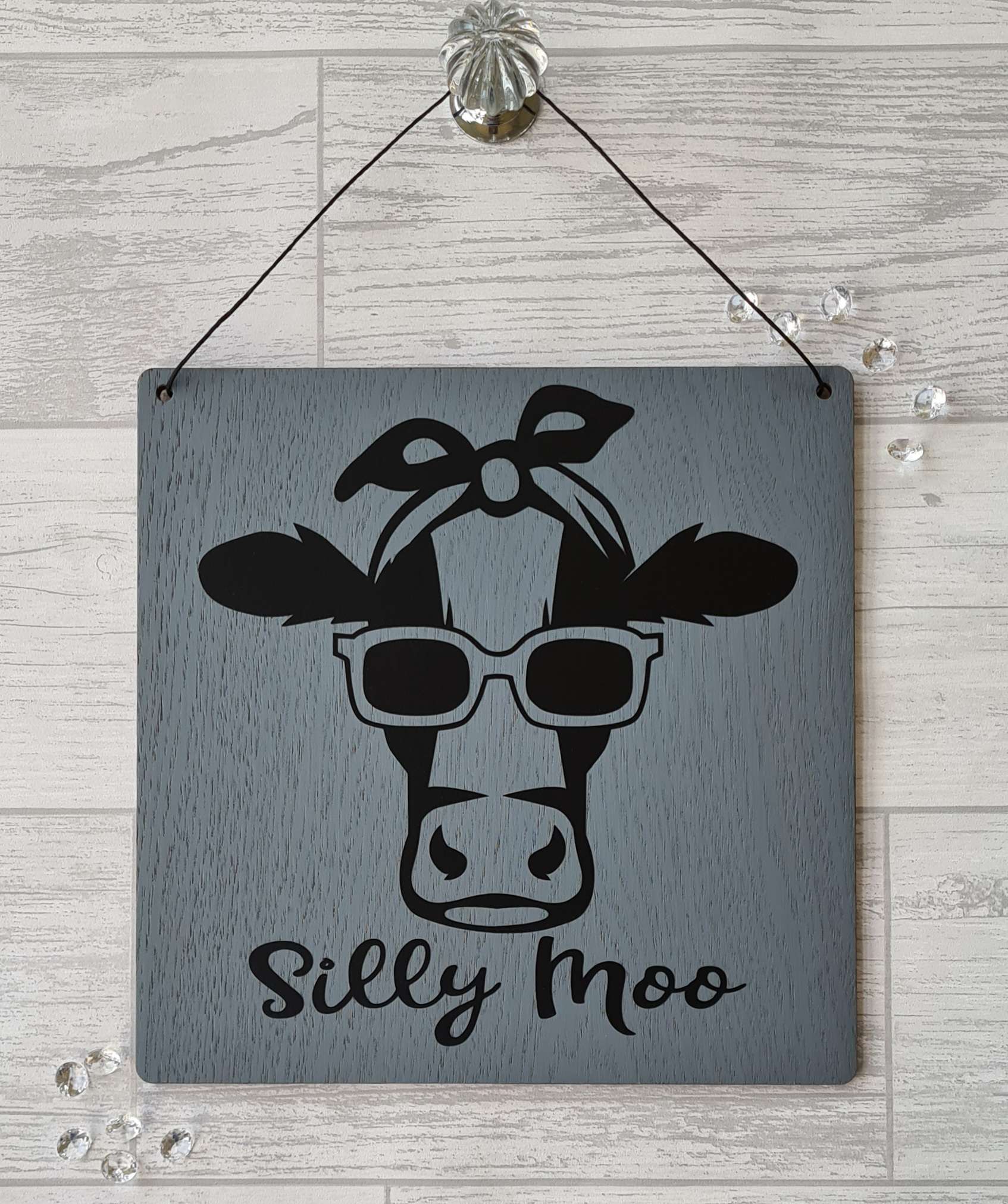 20201214 235726 Looking for a gift for a cow lover? A fun sign for the home. UK postage included - will be dispatched a week after order