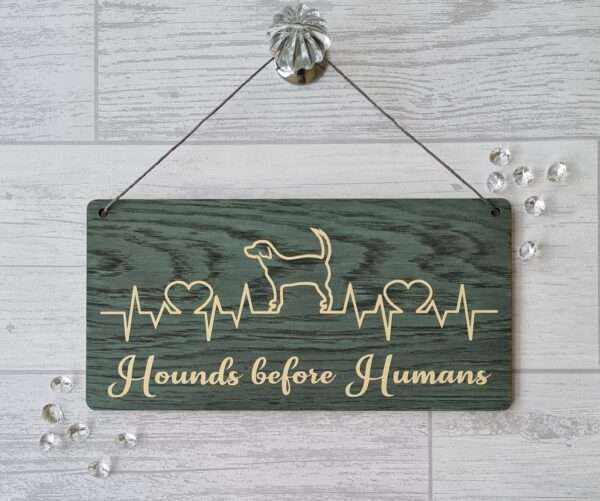 Hounds Before Humans Heartbeat Plaque