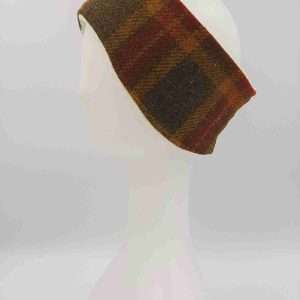 Collared Creatures Autumnal Check Ladies Harris Tweed Headband