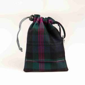 Collared Creatures Baird Modern Tartan Treat Bag With Built-In Poop Bag Dispenser