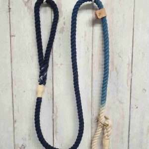 Collared Creatures Blue Ombre Dip Dyed Dog lead slip