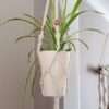 Macrame beaded plant hanger, handmade, home decor, gift