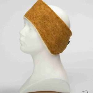 Collared Creatures Sun Flower Herringbone Ladies Harris Tweed Headband