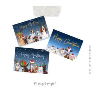 Teresa Lewis Art Christmas cards, horse, farm and dog designs.