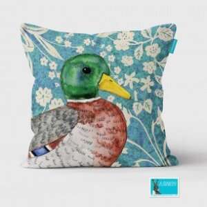 Mallard duck cushion
