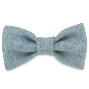 Hugo's Blue Wave Dog Bow Tie in Harris Tweed