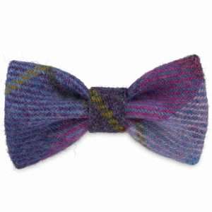 Daisy Heather Dog Bow Tie in Harris Tweed