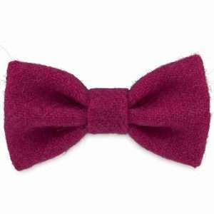 Luna's Blush Dog Bow Tie in Harris Tweed