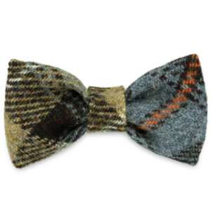Cooper's Blue Dog Bow Tie in Harris Tweed
