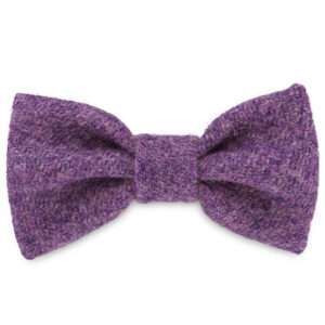Sasha's Purple Dog Bow Tie in Harris Tweed