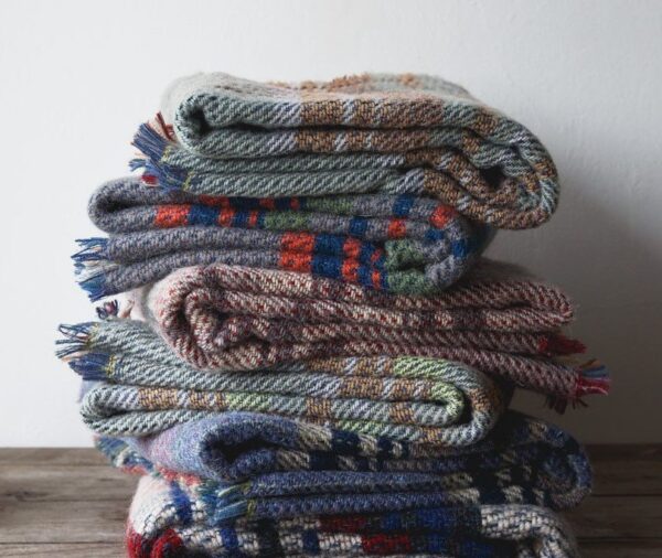 tweedmill blanket 1 Made in Britain. 100% Pure New Wool Eco friendly/sustainable Size: 150 x 183cm. pet blanket, sofa throw, picnic rug Cool wool wash at 30 degrees, short Spin, don’t wring and do not tumble dry.