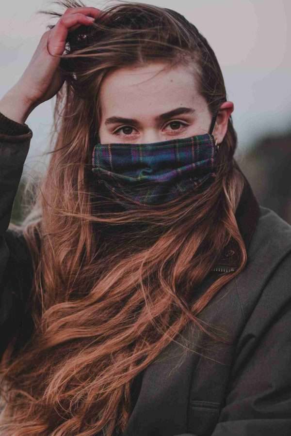 Highland Mist Tartan 3-Layer Facemask - Image 2