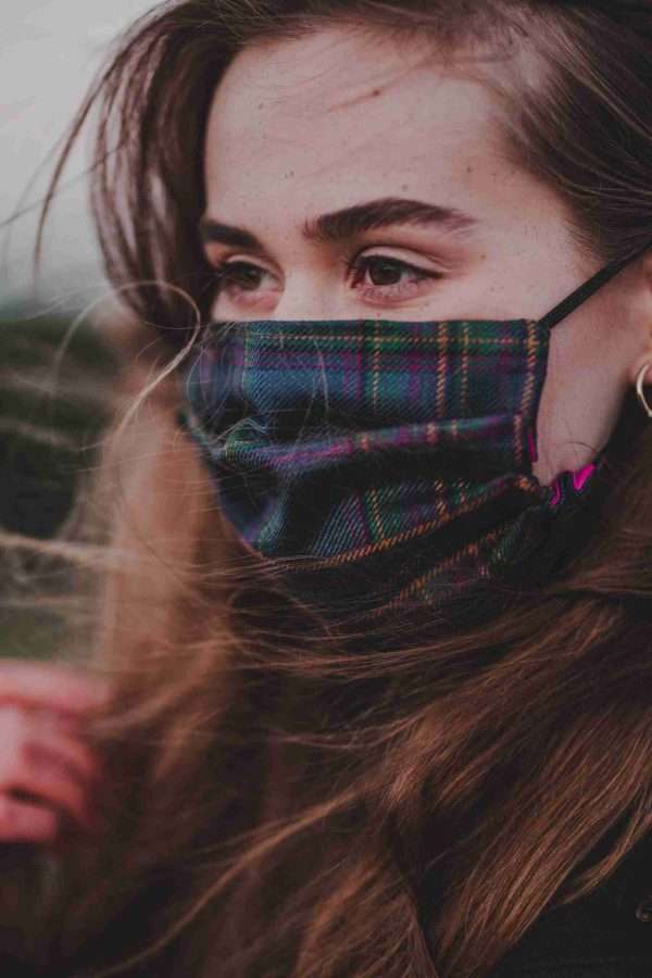 Highland Mist Tartan 3-Layer Facemask