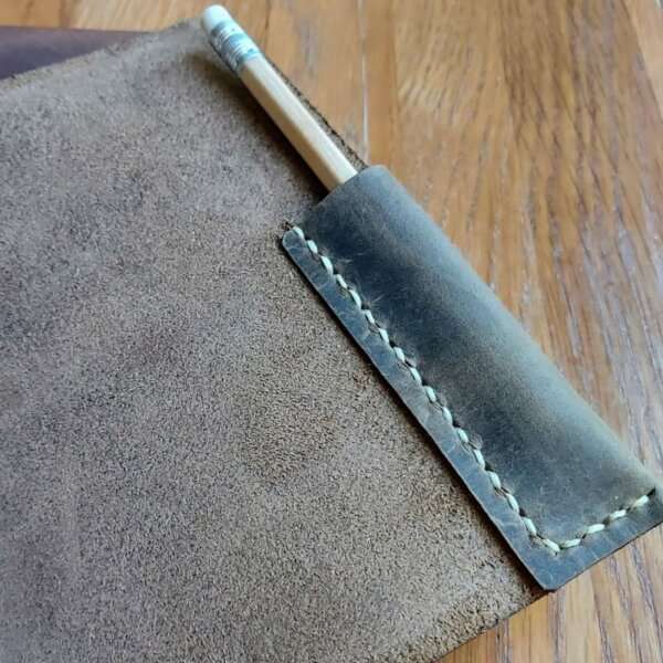 Shooting or Hunting Journal in Rustic Waxed Leather Personalised Shoot notebook - Image 6