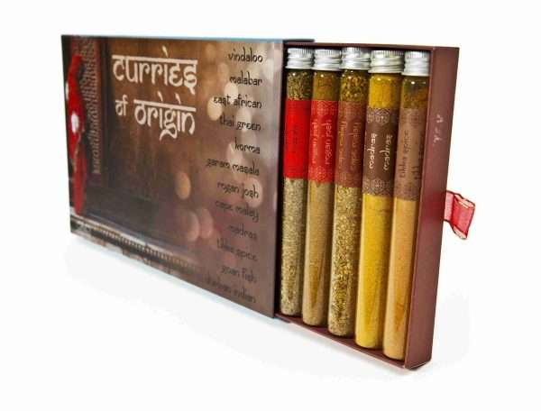 Curries of Origin | Spice Gift Set | Slide out Gift Tray with 12 Spices in Glass Test Tubes | Recipes included - Image 3