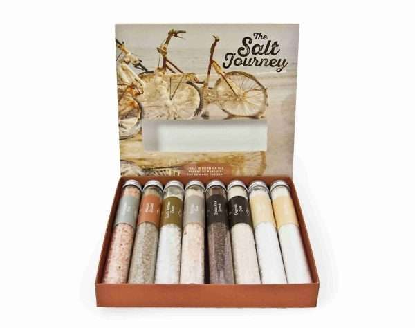 Salt Journey | Spice Gift Set | 8 Gourmet World Finishing Salts in Glass Test Tubes - Image 3