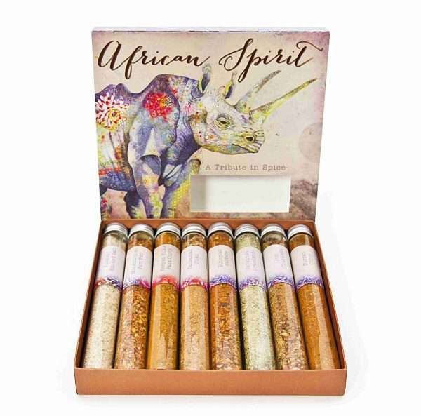 African Spirit | Spice Gift Set | 8 Traditional Spices in Glass Test Tubes | Unusual Selection not found on the High Street - Image 2