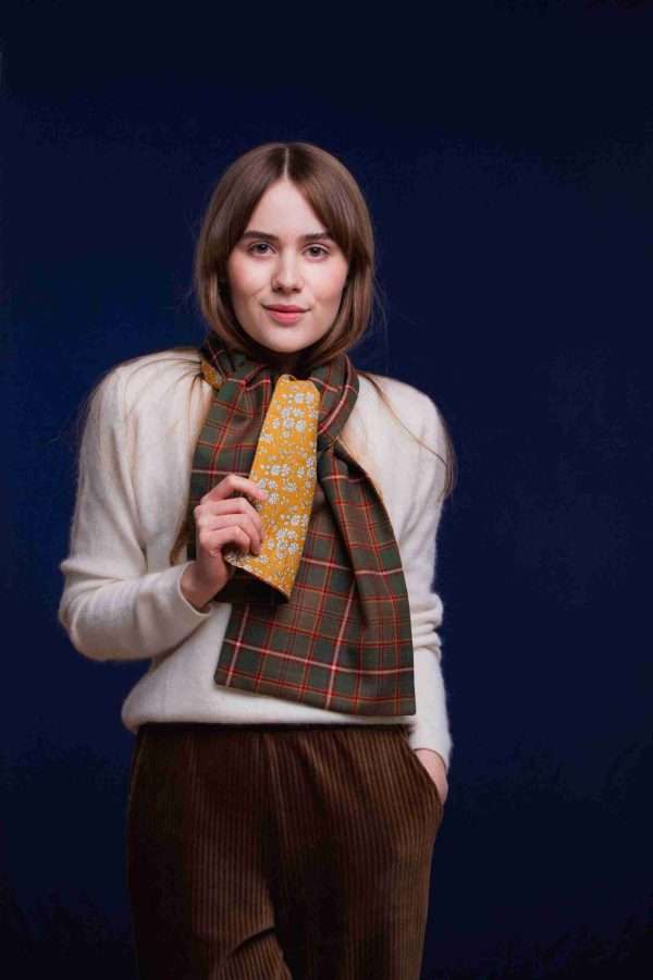 Flodden tartan Liberty Lined Long Scarf - Image 2