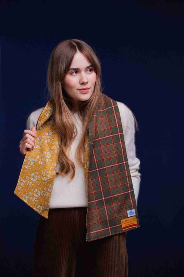 Flodden tartan Liberty Lined Long Scarf - Image 3