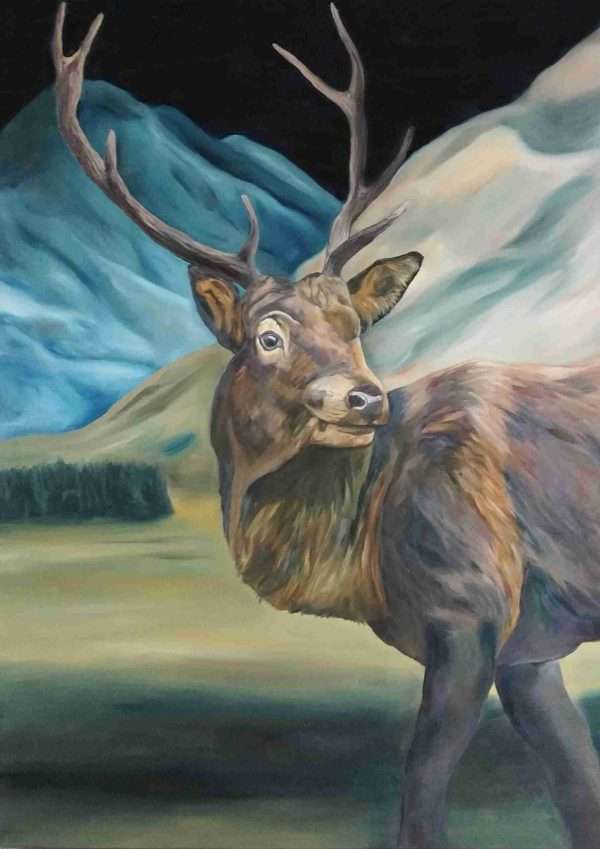 Monarch of Glen Etive deer canvasprint