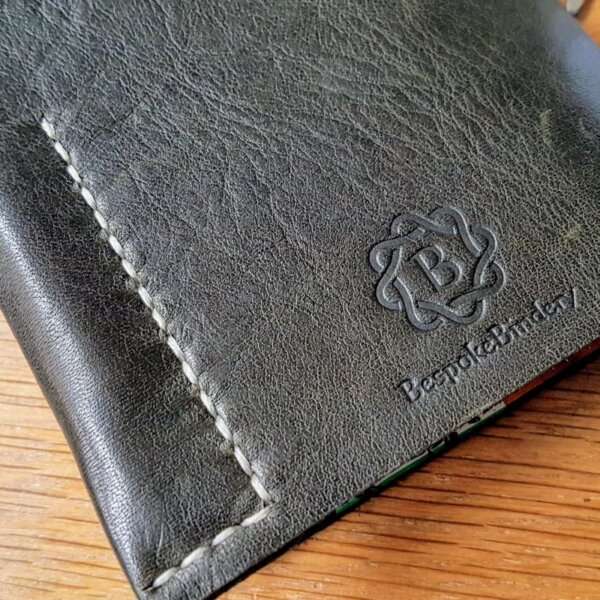 bespoke bindery logo on premium leather