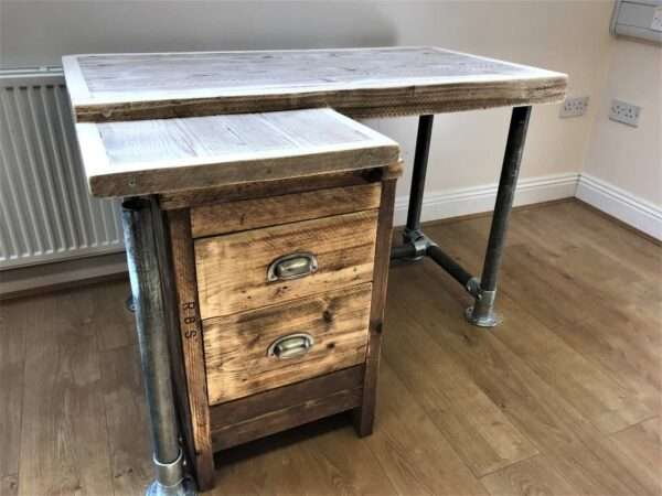 Bedroom Side Table - Office Storage Unit - Using Reclaimed Wooden Scaffold Boards. - Image 9