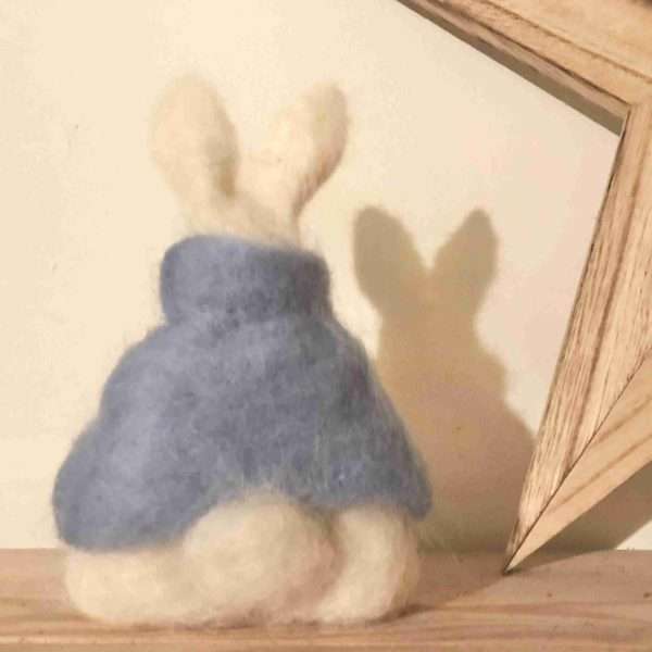 Handmade Felted Freestanding Bunny Rabbit - Image 3