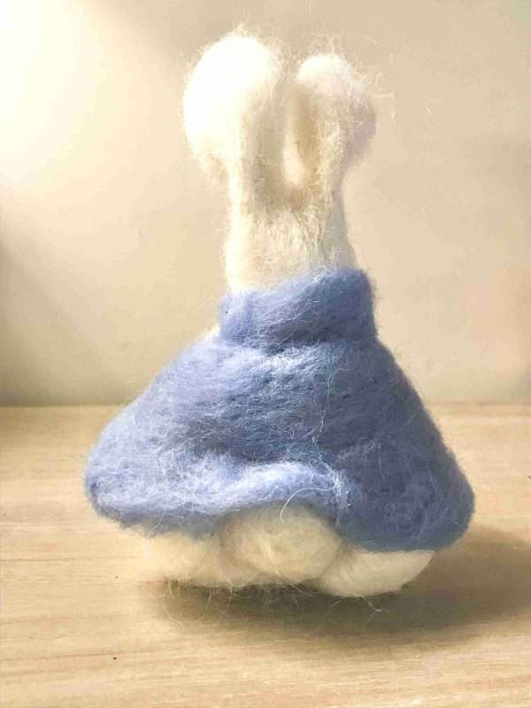 43BD5672 6536 4259 ADC8 B6C3B9AC3189 scaled Freestanding needle felted handmade bunny rabbit. A perfect alternative Easter present or new baby gift.