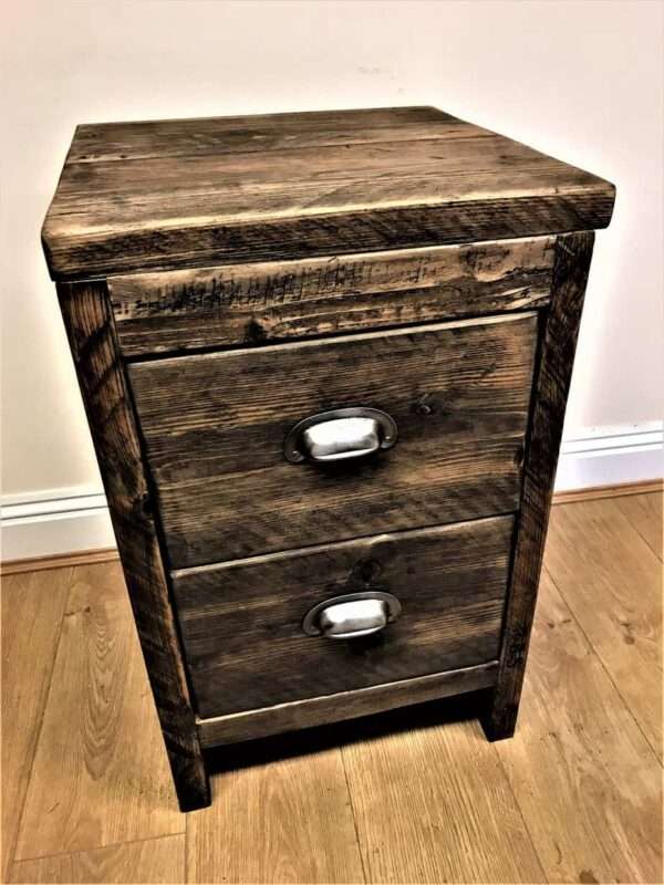 Bedroom Side Table - Office Storage Unit - Using Reclaimed Wooden Scaffold Boards. - Image 4