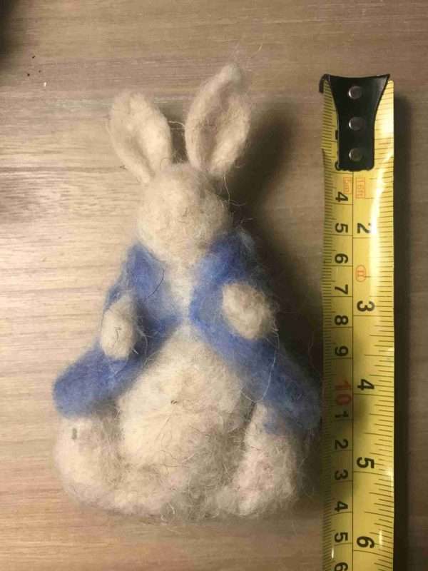 AE43149A 4E8E 4101 B00D 42CDB0D8151E scaled Freestanding needle felted handmade bunny rabbit. A perfect alternative Easter present or new baby gift.