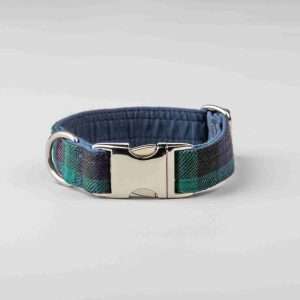 Collared Creatures Baird Modern Tartan Luxury Dog Collar