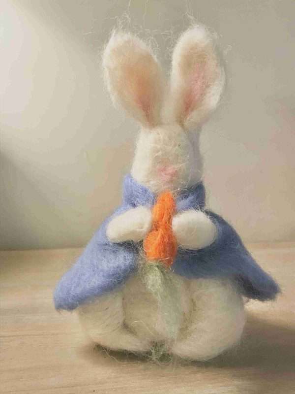 Handmade Felted Freestanding Bunny Rabbit - Image 4