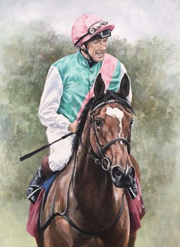 Enable and Frankie Dettori A Limited Edition Print by Caroline Cook Free delivery