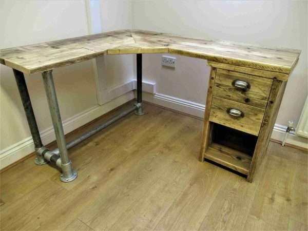 Ashwood - Corner Two board Mitre Desk with under desk Cupboard, Storage Unit - Image 3