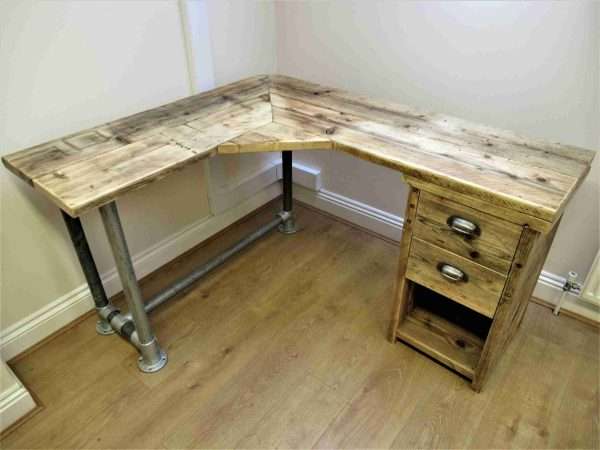 Ashwood - Corner Two board Mitre Desk with under desk Cupboard, Storage Unit - Image 5