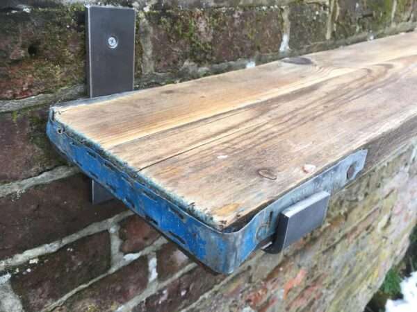 Oakridge  - Scaffold Board Shelf & Shelving. Reclaimed Industrial shelving made to order - Image 6
