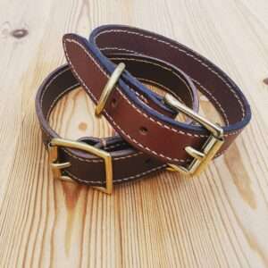 Stitched Leather Dog Collar