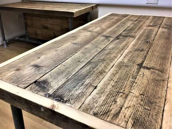 Ashwood Desk - Office Desk, Custom Made From Reclaimed Scaffold Boards For Rustic, Industrial Look - Image 10