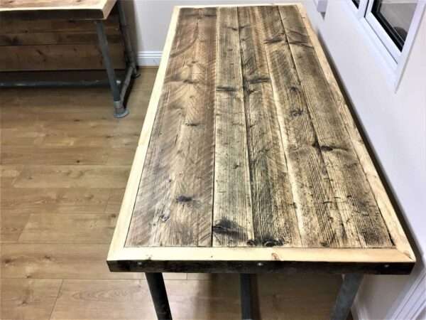 Ashwood Desk - Office Desk, Custom Made From Reclaimed Scaffold Boards For Rustic, Industrial Look - Image 9