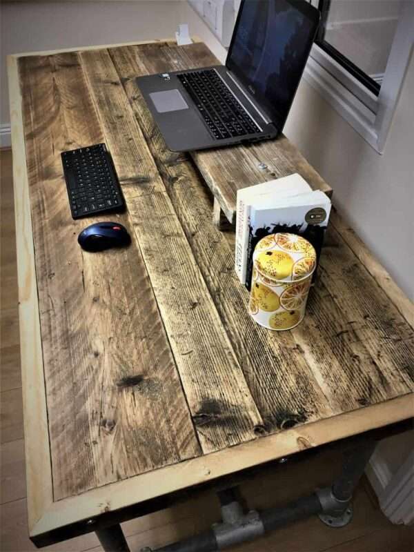 Ashwood Desk - Office Desk, Custom Made From Reclaimed Scaffold Boards For Rustic, Industrial Look - Image 7